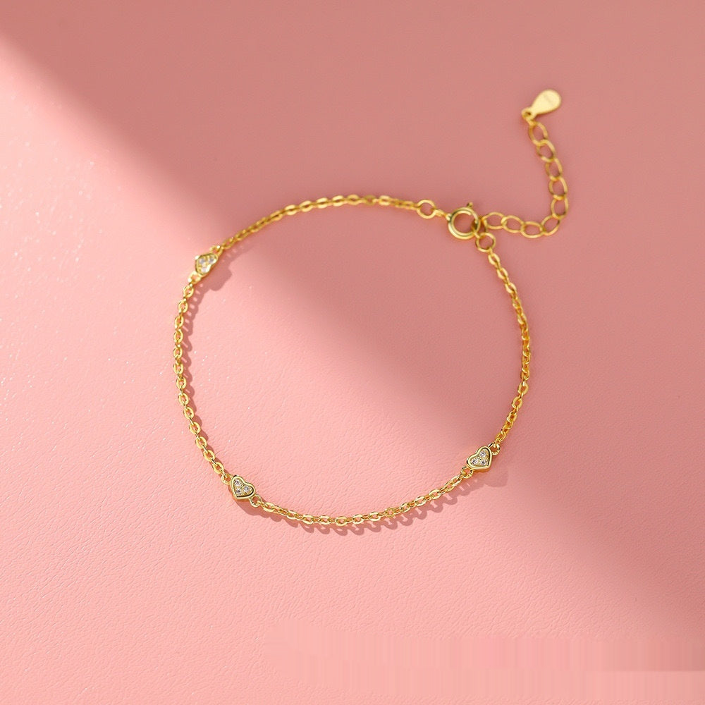 Elegant Diamond Silver Bracelet