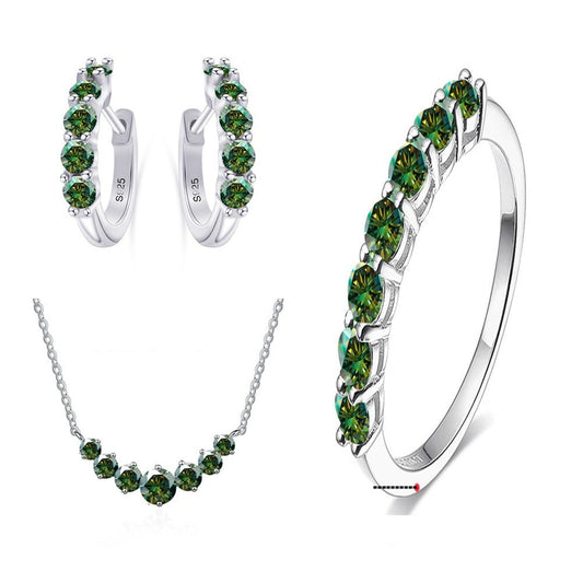 Elegant Moissanite Silver Necklace