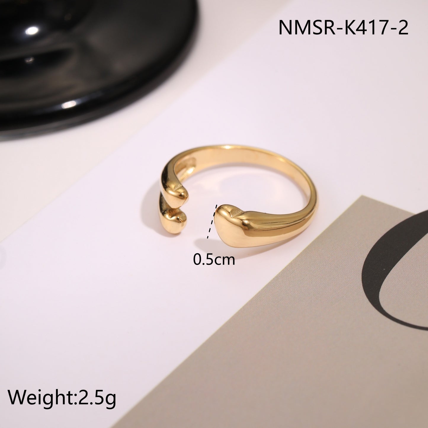 Geometric Open Titanium Ring