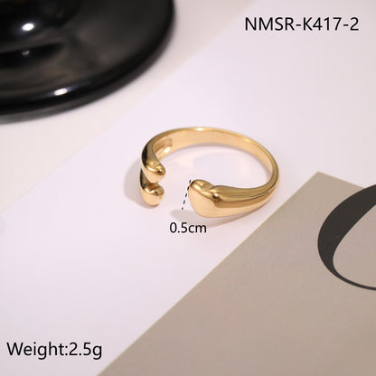 Geometric Open Titanium Ring