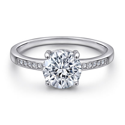 Elegant Zircon Silver Ring