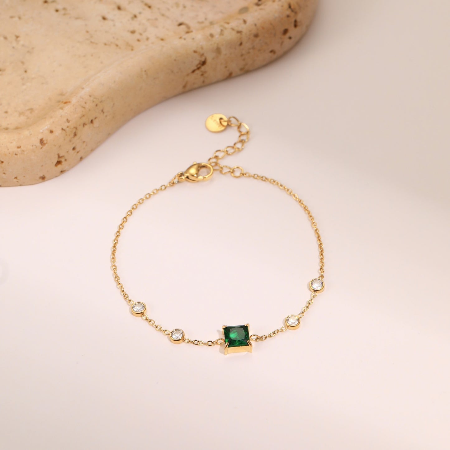 Elegant Zircon Titanium Steel Bracelet
