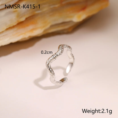 Geometric Hammer Open Ring