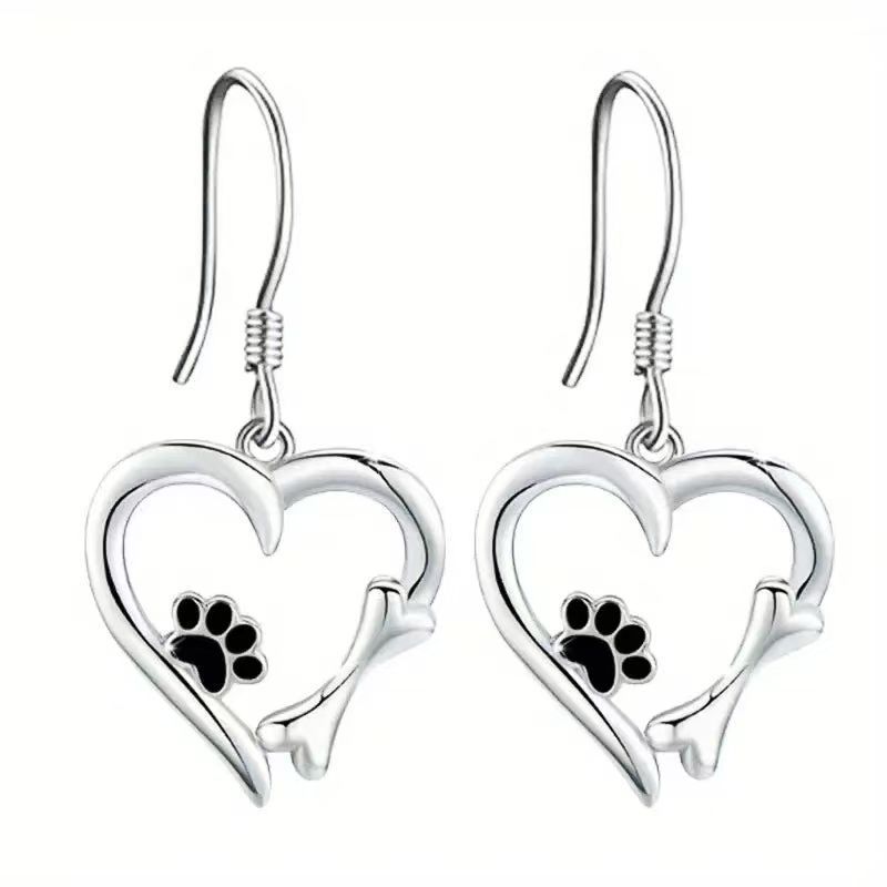 Elegant Silver Bear Claw Earrings