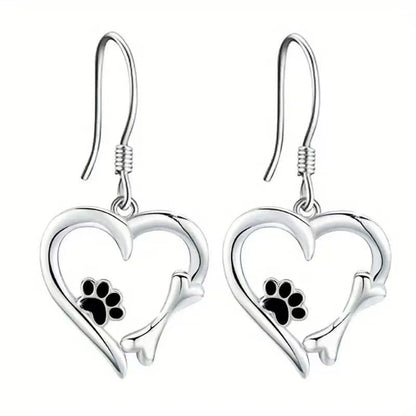 Elegant Silver Bear Claw Earrings