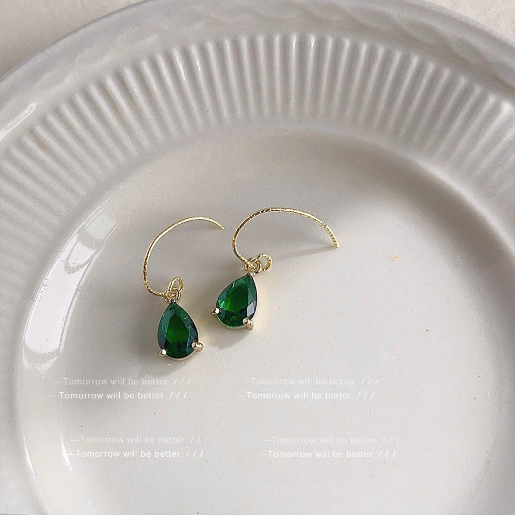 Light Luxury Emerald Drop Earrings