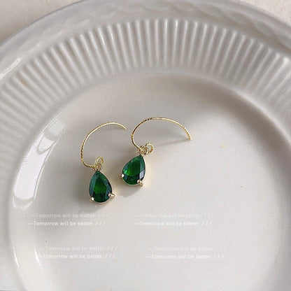 Light Luxury Emerald Drop Earrings