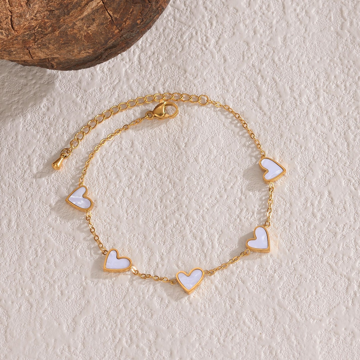 Stainless Steel Dripping Heart Bracelet