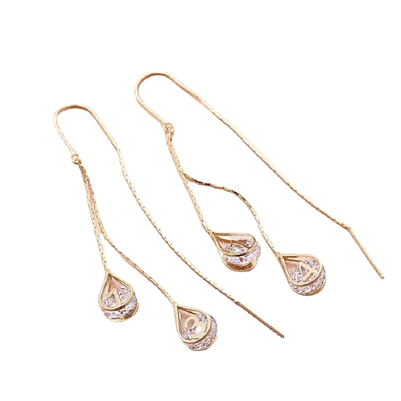 Elegant Zircon Water Drop Earrings