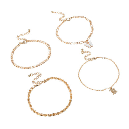 Personalized Golden Butterfly Anklet