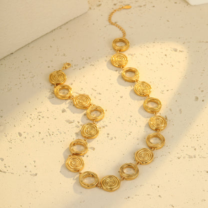 Elegant Stainless Steel Necklace Set