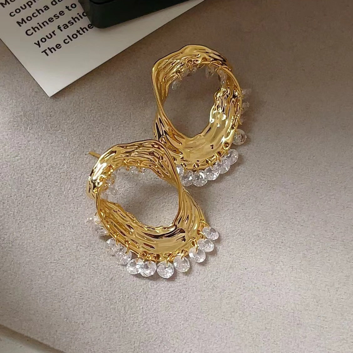 Metallic Geometric Statement Earrings