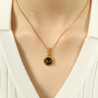 Retro Natural Stone Necklace