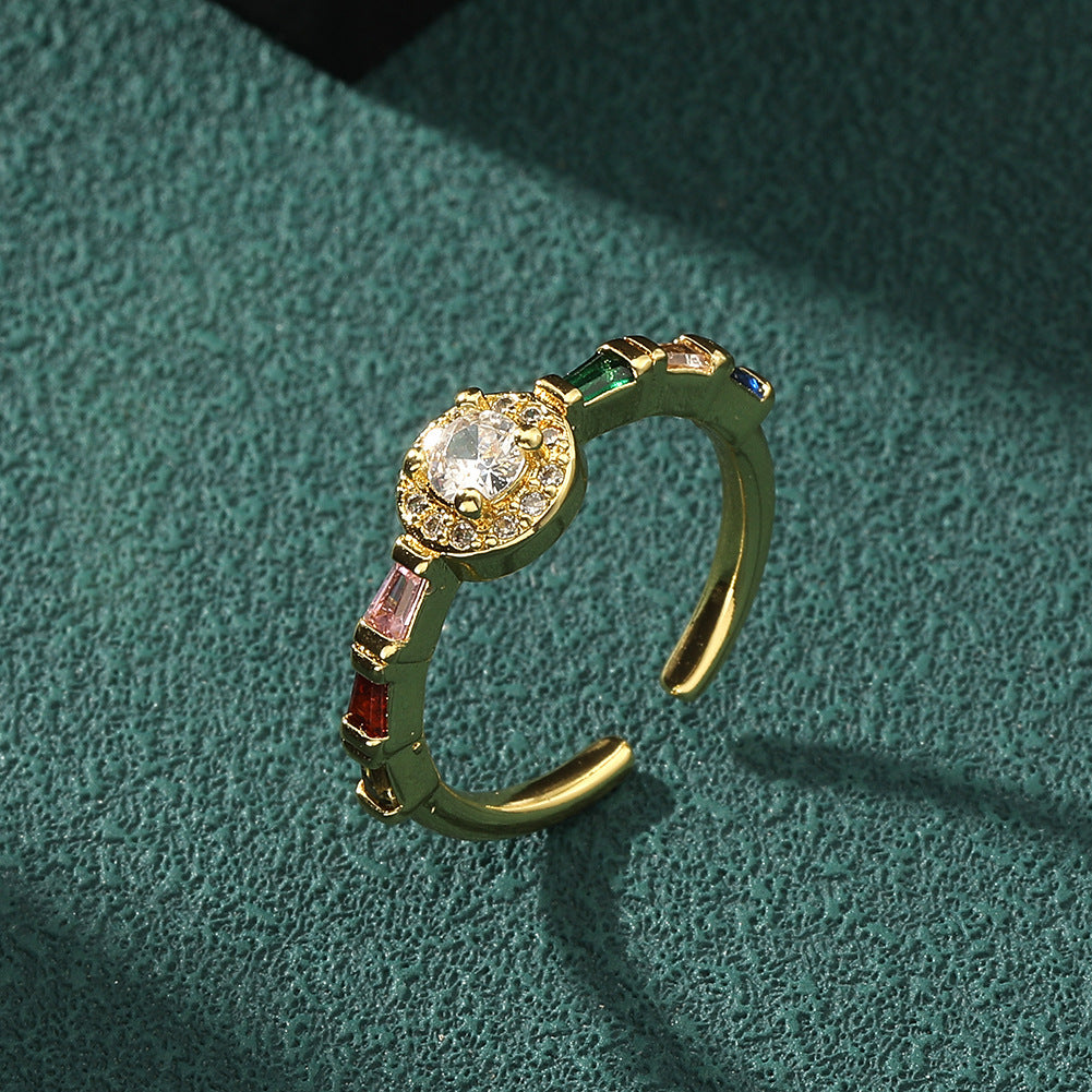 Elegant Retro Zircon Ring