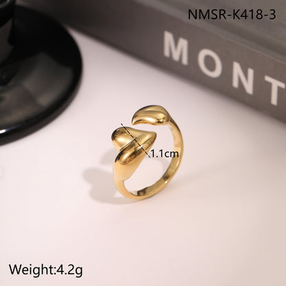 Geometric Open Titanium Ring