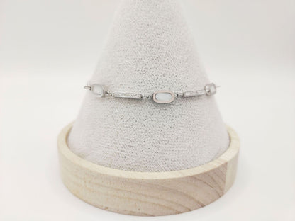 Geometric Zircon Bracelet Elegance