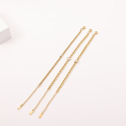 Elegant Titanium Gold Bracelet