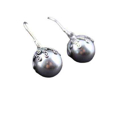 Retro Ethnic Shell Pearl Earrings