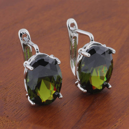 Romantic Retro Oval Earrings