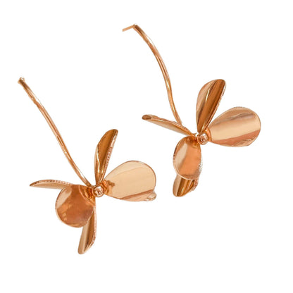 Elegant Leaf Dragonfly Earrings