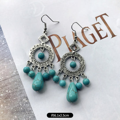 Retro Turquoise Elegance Earrings