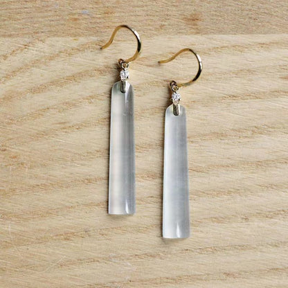 White Ice Plated Silver Earrings