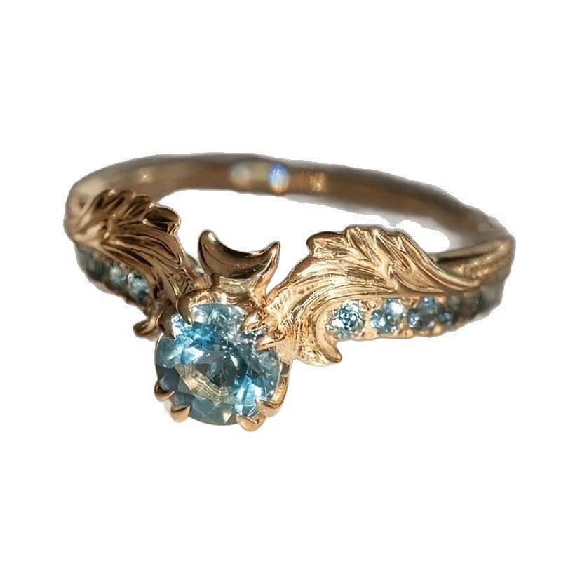 Elegant Zircon Wing Ring