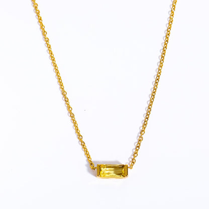 Twelve Birthstone Clavicle Necklace