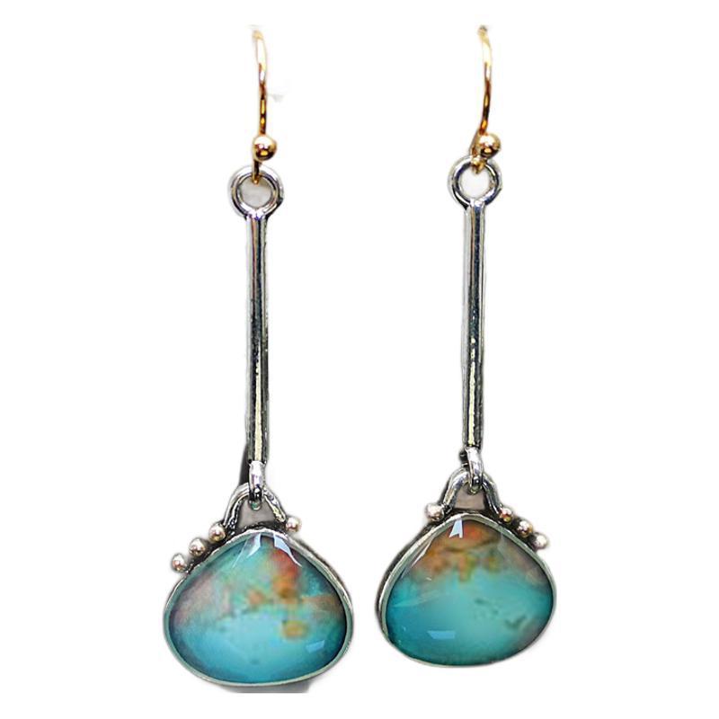 Colorful Turquoise Drop Earrings