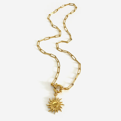 Sunflower Conch Titanium Necklace