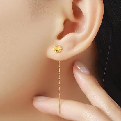Clover Flower Tassel Earrings