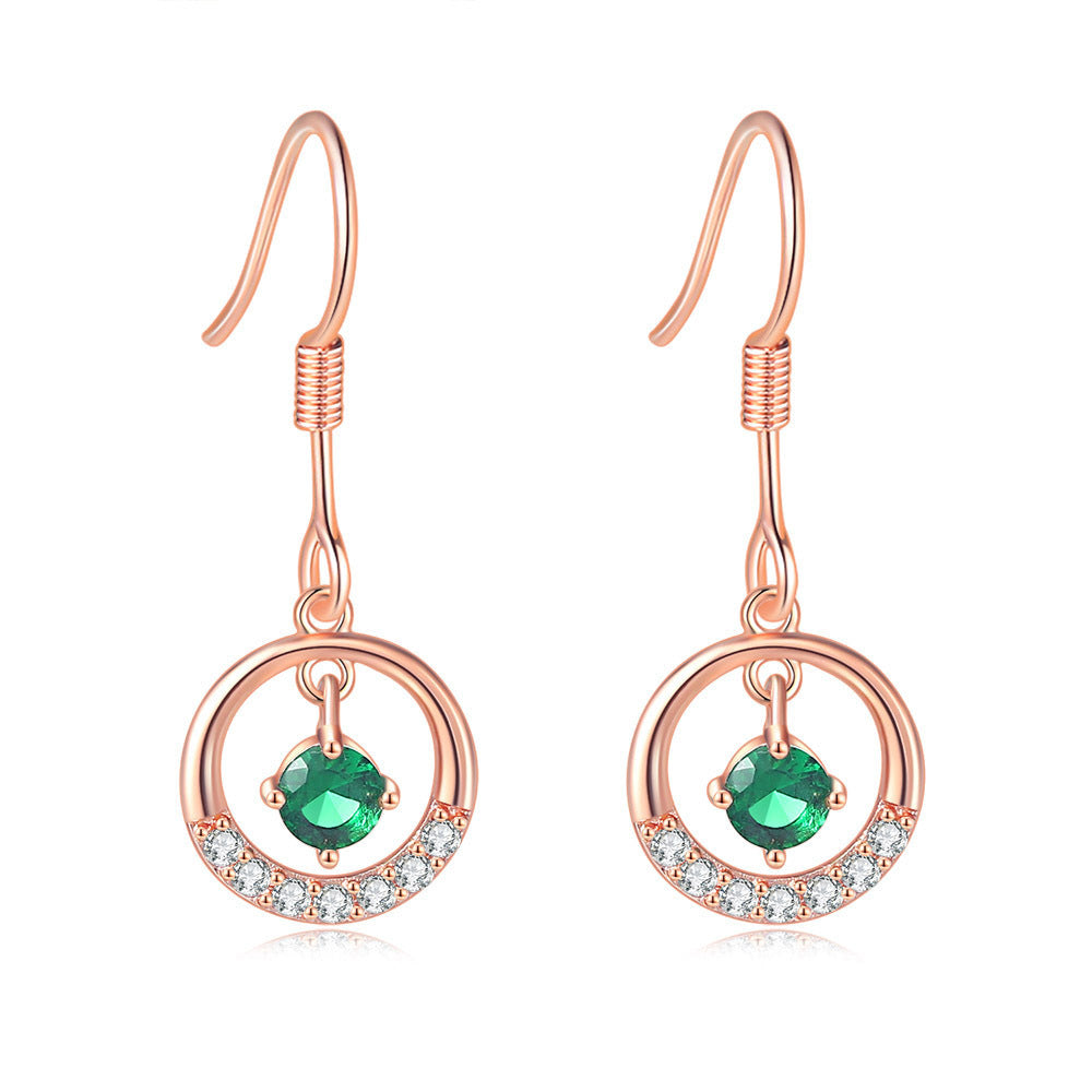 Elegant Beccarite Round Earrings