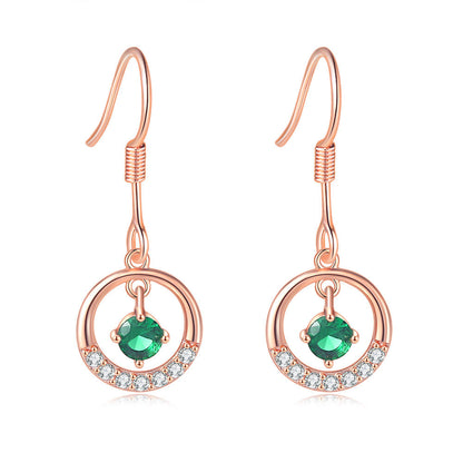 Elegant Beccarite Round Earrings