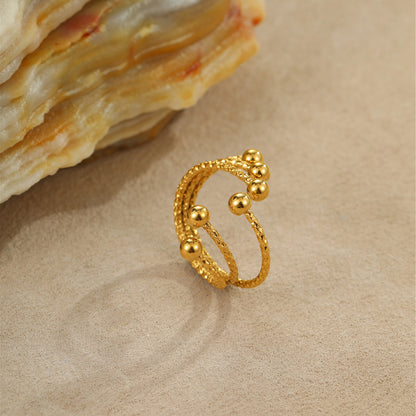 Elegant 18K Gold Plated Bracelet Ring