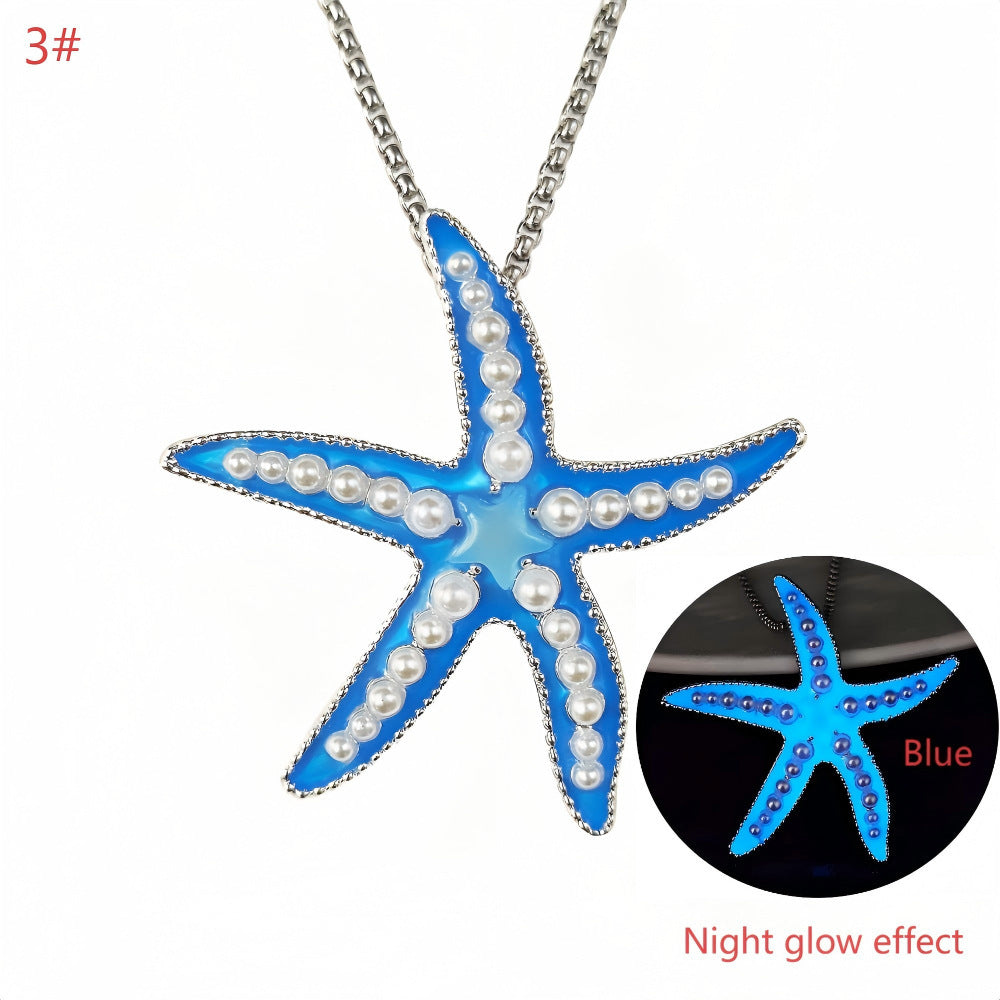 Luminous Starfish Beach Necklace