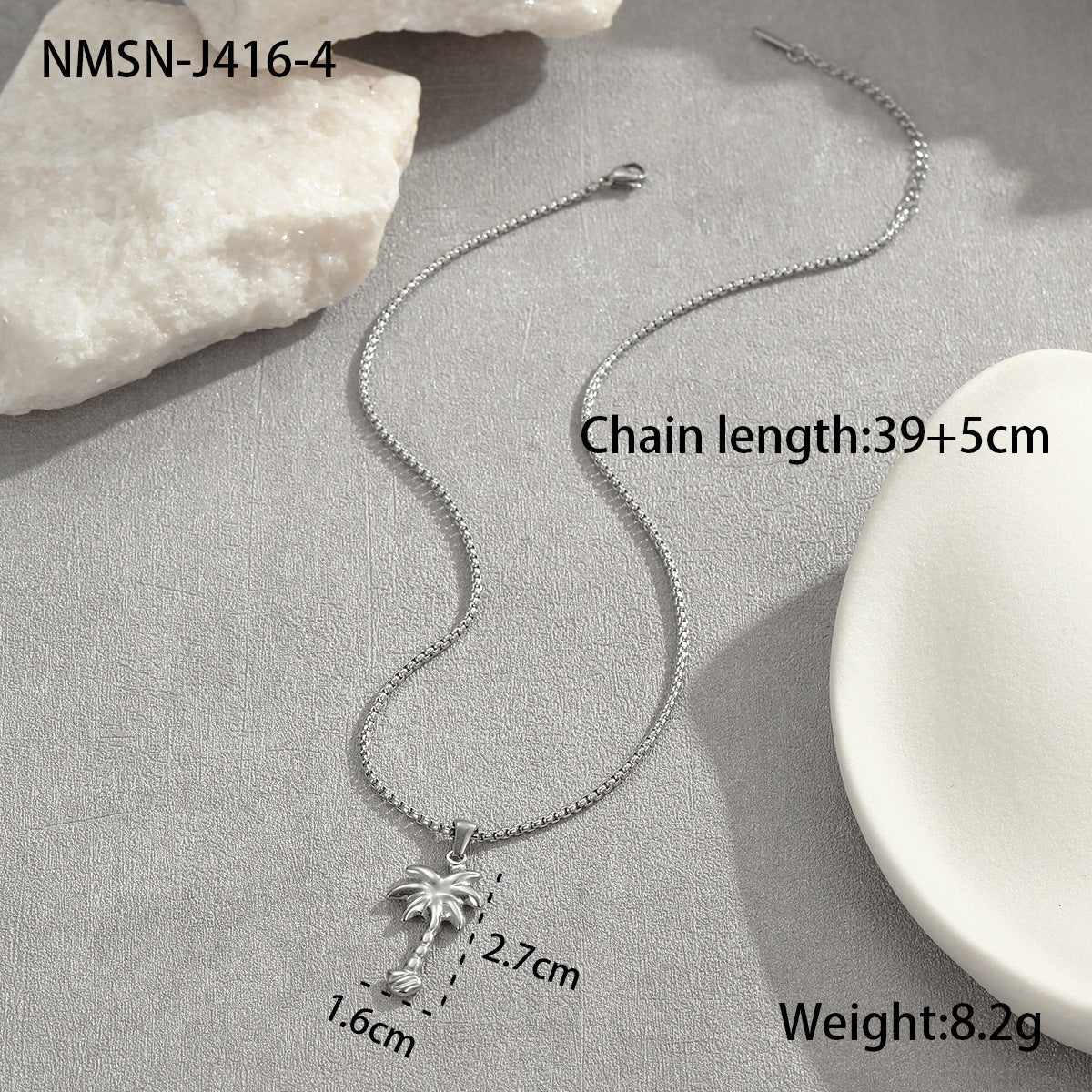 Coconut Fishtail Stainless Steel Necklace