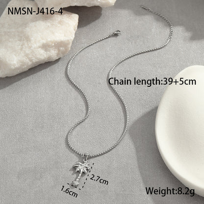 Coconut Fishtail Stainless Steel Necklace
