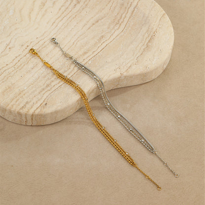 Elegant Zircon Inlaid Bracelet