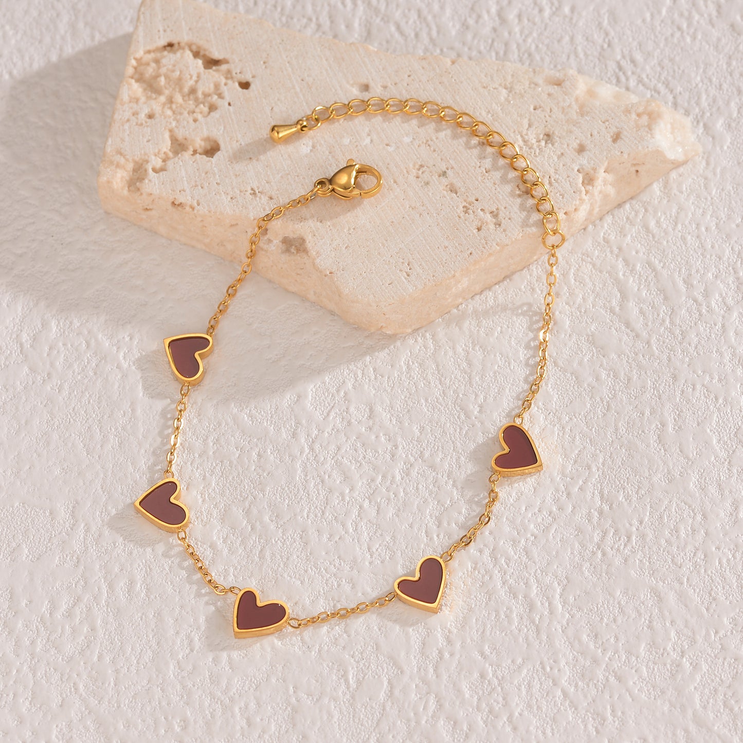 Stainless Steel Dripping Heart Bracelet