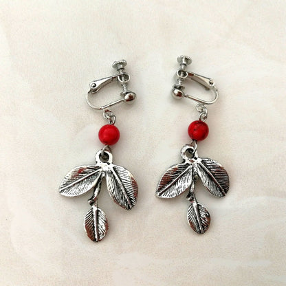 Elegant Leaf-shaped Earrings Set