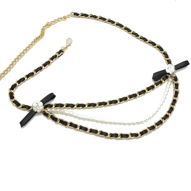 Elegant Multi-layer Beaded Waist Chain