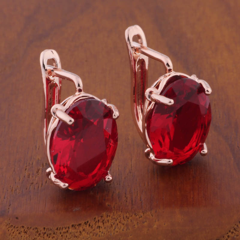 Romantic Retro Oval Earrings