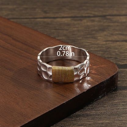 Geometric Elegance Gold Ring
