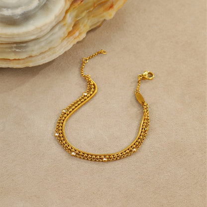Elegant Zircon Inlaid Bracelet