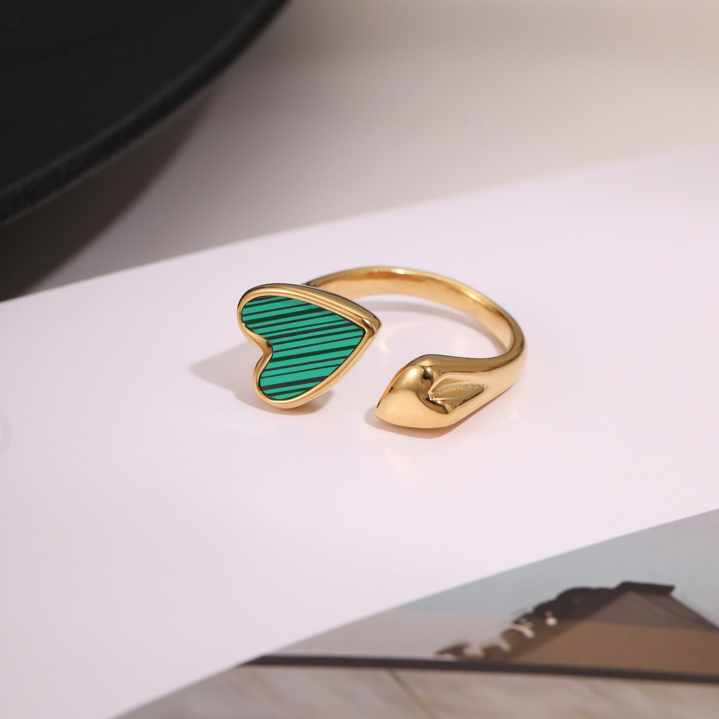 Geometric Open Titanium Ring