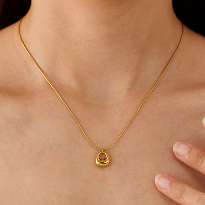 Geometric Titanium Necklace for Elegance