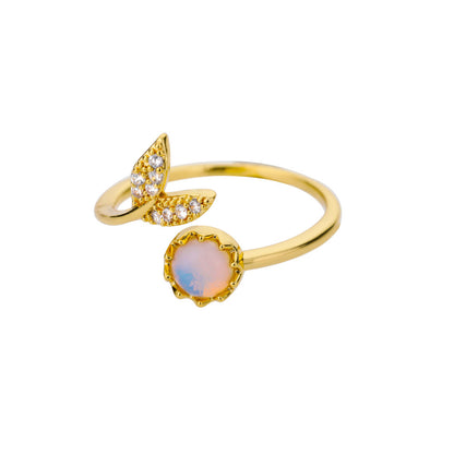 Elegant Flower Adjustable Ring