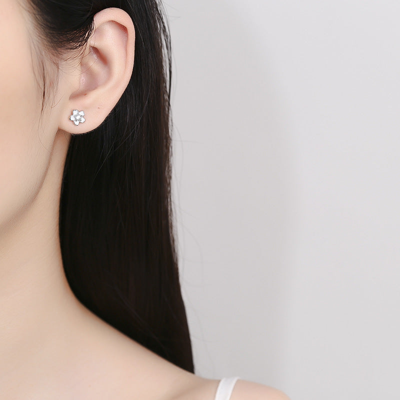 Sterling Silver Flower Earrings