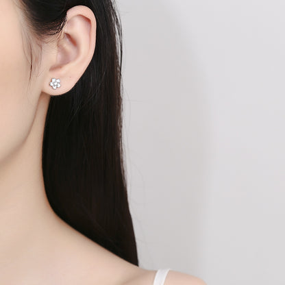 Sterling Silver Flower Earrings
