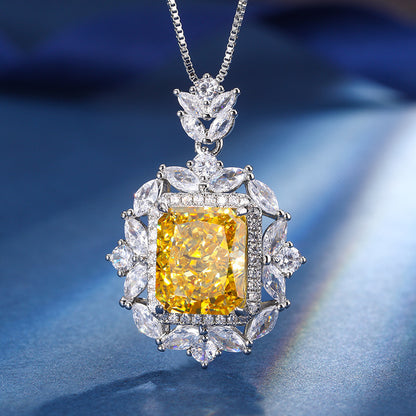 Elegant Yellow Diamond Pendant